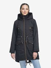 Čierna dámska bunda s kapucňou Ragwear Crescend