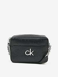Čierna dámska crossbody kabelka Calvin Klein Re-Lock Camera Bag