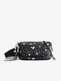 Čierna dámska kvetovaná crossbody kabelka Desigual Daisy Pop Tromso