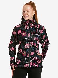 Čierna dámska kvetovaná softshellová bunda Meatfly Zaja