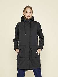 Čierna dámska ľahká dlhá bunda s kapucou ZOOT.lab Hezel
