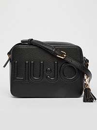 Čierna dámska malá crossbody kabelka s príveskom Liu Jo
