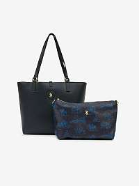 Čierna dámska nákupná taška s puzdrom U.S. Polo Assn.
