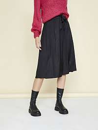 Čierna dámska plisovaná sukňa so zaväzovaním ZOOT.lab Uriela