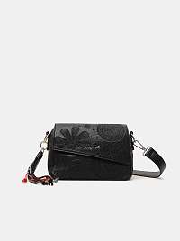 Čierna dámska vzorovaná crossbody kabelka Desigual Deja Vu Phuket Mini