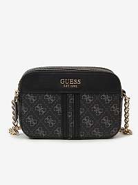 Čierna dámska vzorovaná malá crossbody kabelka Guess Noelle