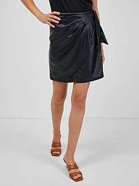 Čierna koženková sukňa Guess Carine