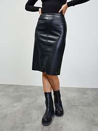 Čierna koženková vrecková sukňa ZOOT.lab Alicia