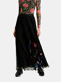 Čierna kvetovaná maxi sukne Desigual Berro