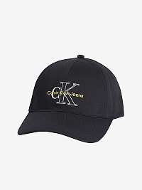 Čierna pánska čiapka Calvin Klein so vzorom