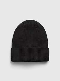 Čierna pánska čiapka organic Catton fine guage beanie GAP