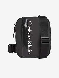 Čierna pánska crossbody taška Calvin Klein so vzorom