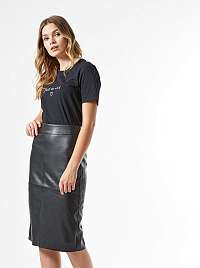 Čierna púzdrová koženková sukňa Dorothy Perkins