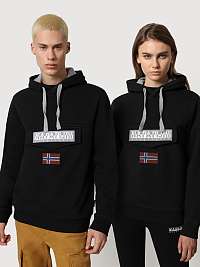 Čierna unisex mikina s vreckom na zips NAPAPIJRI Burgee Wint 1