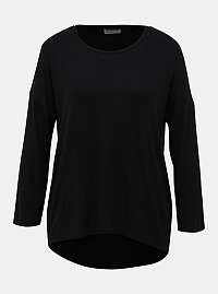 Čierne basic tričko Noisy May Henley