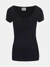 Čierne basic tričko s okrúhlym výstrihom VERO MODA Maxi My