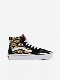 Čierne chlapčenské členkové tenisky so semišovými detailmi VANS