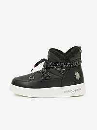 Čierne dámske členkové snežnice U.S. Polo Assn. Vegy