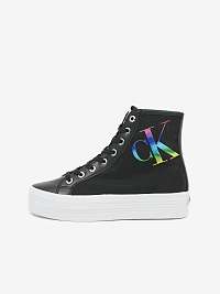 Čierne dámske členkové tenisky Calvin Klein Vulcanized