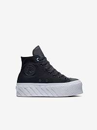 Čierne dámske členkové tenisky Converse Chuck Taylor All Star Extra High Platform