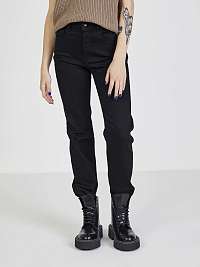 Čierne dámske džínsy rovného strihu Replay