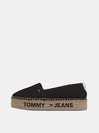 Čierne dámske espadrilky na platforme Tommy Hilfiger