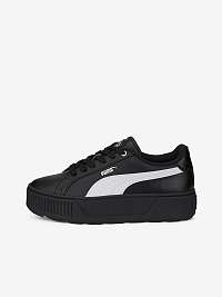 Čierne dámske kožené tenisky na platforme Puma Karmen