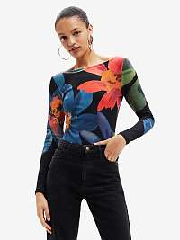 Čierne dámske kvetované body Desigual Grandflower