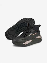 Čierne dámske semišové topánky Puma X-Ray 2 Square Mid L WTR
