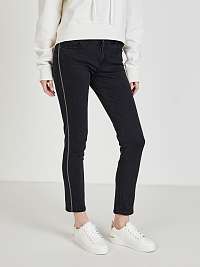 Čierne dámske skrátené straight fit džínsy Replay