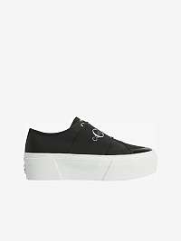 Čierne dámske slip on tenisky na platforme Calvin Klein