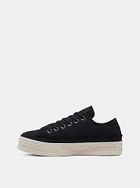 Čierne dámske tenisky na platforme Converse Chuck Taylor All Star