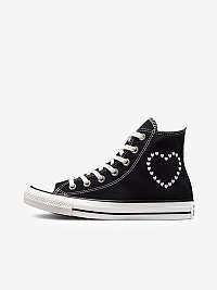 Čierne dámske vzorované členkové tenisky Converse Chuck Taylor All Star