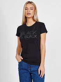 Čierne dámske vzorované tričko Liu Jo