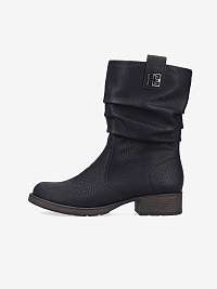 Čierne dámske zateplené nízke topánky Rieker
