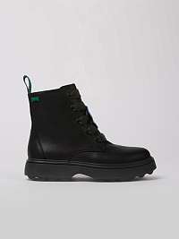 Čierne dievčenské kožené členkové topánky Norte