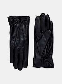 Čierne kožené rukavice Dorothy Perkins