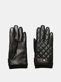 Čierne kožené rukavice VERO MODA