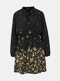 Čierne kvetované šaty ONLY Lana
