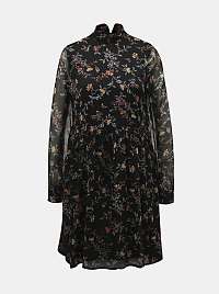 Čierne kvetované šaty VERO MODA Tili