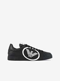 Čierne pánske kožené topánky Emporio Armani