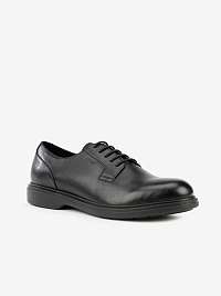 Čierne pánske kožené topánky Geox Ottavio