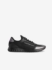 Čierne pánske tenisky s ozdobnými detailmi Calvin Klein