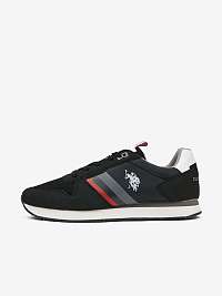 Čierne pánske tenisky v semišovej úprave US Polo Assn. Nobil