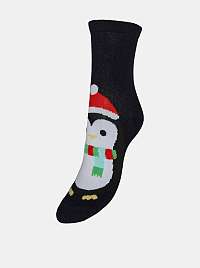 Čierne ponožky s vianočným motívom VERO MODA