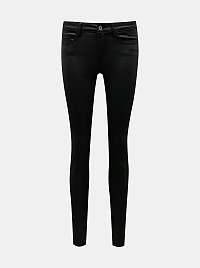 Čierne skinny fit nohavice s povrchovou úpravou Noisy May