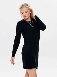 Čierne svetrové šaty Jacqueline de Yong Marco