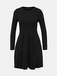 Čierne svetrové šaty ONLY Alma