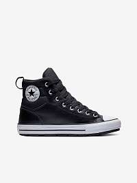 Čierne unisex členkové tenisky Converse Chuck Taylor All Star Faux Leather Berkshire Boot