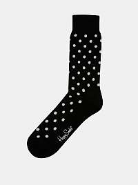 Čierne unisex ponožky s bielymi bodkami Happy Socks Dot